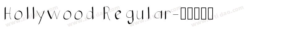 Hollywood Regular字体转换